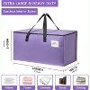 Moving Bags Heavy Duty Lavender Purple – Large Packing Bags for Moving, Extra Large Storage Totes with Zippers - 2 of 4