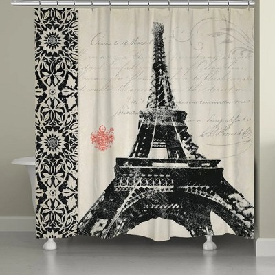 Laural Home Eiffel Tower Border Shower Curtain
