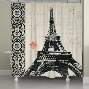 Laural Home Eiffel Tower Border Shower Curtain - 1 of 1