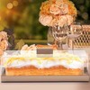 Acrylic Cake Stand with Dome | Elegant Serving Trays with Clear Lid | Perfect Cake Cover Loaf Cake & Dessert Log for Wedding & Kitchen - Elavain - 4 of 4