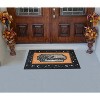 A1HC Natural Coir and Rubber Black Floral Border 18"x30" Welcome Doormat - 4 of 4