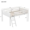 CAVINAS Twin/Full Size Loft Bed with Ladder & Safety Guardrails,Solid Wood Bed Frame for Kids Room,Bedroom - 4 of 4