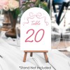 Big Dot of Happiness Pink Bow Table Numbers, Tying The Knot Bachelorette Decor, Coquette Centerpieces, Double-Sided 5 x 7 inches Table Numbers - 1-20 - 3 of 4