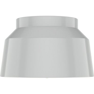 Dove Grey Aluminum LED Mid-Century Modern Flush Mount