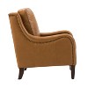 Regina 27.56" Wide Genuine Leather Armchair with Removable Cushions and English Arms  | ARTFUL LIVING DESIGN - 3 of 4