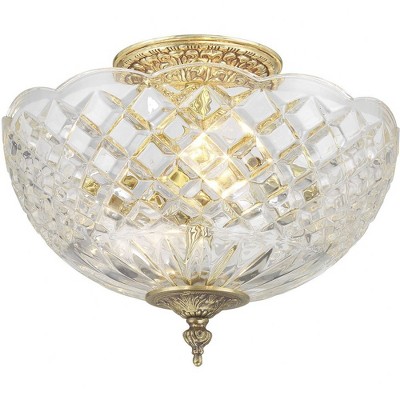 Crystorama Lighting 2 - Light Flush Mount in  Olde Brass