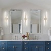 LLHZSY Minimalist Linear LED Vanity Light Dimmable Metal Wall Sconce - 23 1/2 inches - Nickel/3000K Warm White Light - 2 of 4
