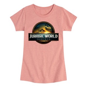 Girls' - Jurassic World: Rebirth - Logo Fitted Short Sleeve Graphic T-Shirt - 1 of 3
