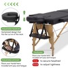 FDW Massage Bed 73 inch Long Height Adjustable Portable 2 Folding Massage Salon Table W/Sheet Cradle Bolsters Hanger Facial Salon Tattoo Bed - 2 of 4