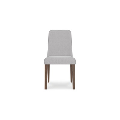 Gray and Brown Upholstered Wood Side Chair Set