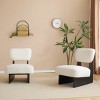 Set of 2 Modern Upholstered Lounge Chairs,Minimalist Accent Chair with Solid Wood Base,Modern Lounge Chair for Living Room Office-Koiai - 3 of 4