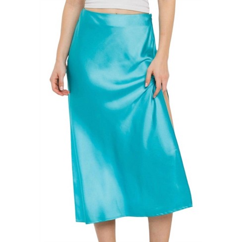 Women s Time Slipped Away Satin Midi Skirt Better Be Target