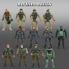 Joyfy 16PCs Army Soldier Playset with Action Figures & Accessories, Military Toy Set for Kids, Christmas Birthday Halloween Gift for Boys Ages 4-8 - 2 of 4
