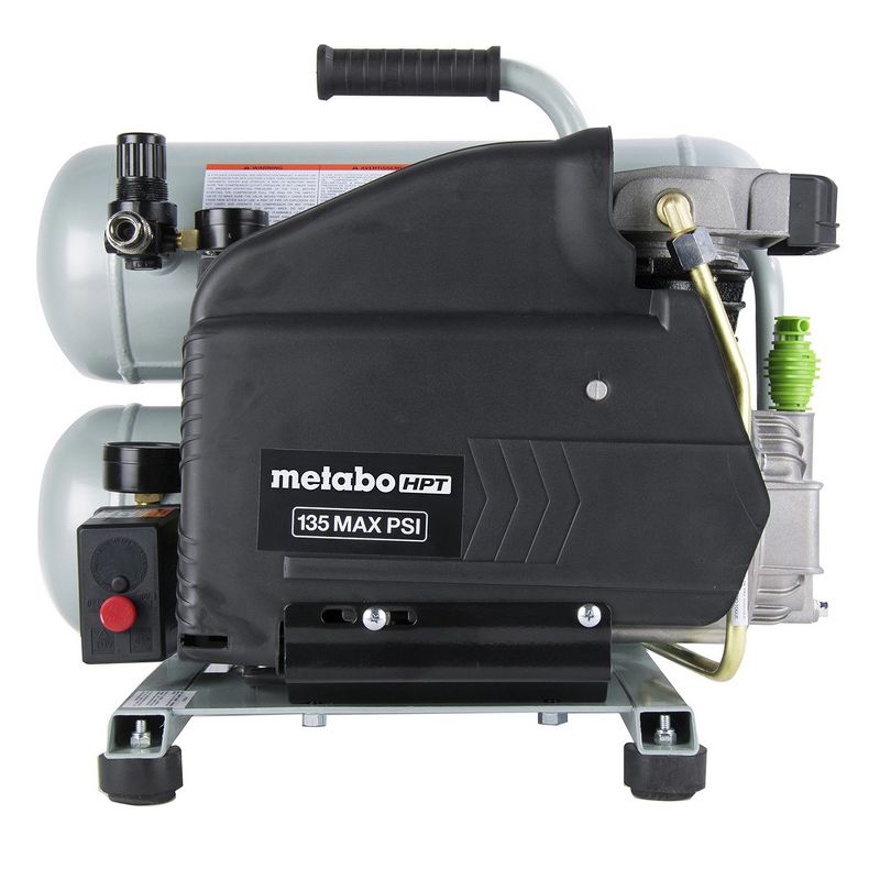 Metabo HPT EC99SM 2 HP 4 Gallon Oil-Lube Twin Stack Air Compressor Manufacturer Refurbished, 2 of 5