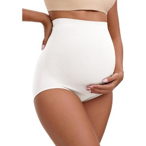 INSPIRE CHIC Women's High Waist Maternity Briefs Butt Lifter Seamless Comfortable Pregnancy Ladies Panties - 1 of 4