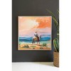 Wall Art – Framed Acrylic Cowboy Painting with Western Landscape by Kalalou - 4 of 4
