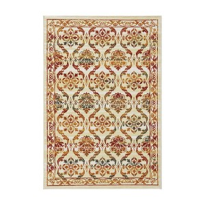 WhizMax Modern Rugs Floral Print Mat Non-Slip Boho Low Pile Non-Shedding Carpet - 1 of 4