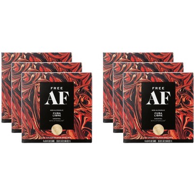 Free AF Cocktail Mixer Cuba Libre - Case of 6 - 4 cans/8.4 fl oz.