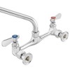 GRIDMANN Commercial Wall Mount Sink Faucets, 8" Centers with Swivel Spouts, NSF, Dual Lever Handles, Brass Construction, Chrome Polished Finish - 4 of 4