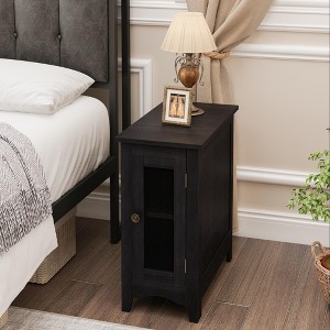 Hrinhom 21.7"W Side Table,Accent Cabinet with Shelf - 1 of 4