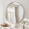 Apmir Round High Quality Aluminum Alloy Framed French Cleat Mounted Wall Decor Bathroom Vanity Mirror in matte black with 5-Year Warranty - 4 of 4