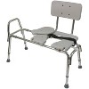 DMI Transfer Bench Sliding Shower Chair - HealthSmart: Adjustable Height, 400 lb Capacity, Bath Bench with Non-Slip Feet - 3 of 4