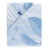 Lambs & Ivy Bubbles & Squirt 100% Cotton Whale/Ocean Fitted Crib/Toddler Sheet - image 4 of 4