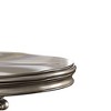60" Versailles Dining Table Antique Platinum Finish - Acme Furniture: Elegant Pedestal Base, Seats Six, Wood Surface - 4 of 4