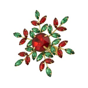 Saro Lifestyle Winter Glamour Beaded Snowflake Napkin Ring (Set of 4) - 1 of 4