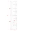 LIVAREEmlen 8-Layer Adjustable Shelf Ultra-Thin Bookshelf with a Wavy Border Design, for Display and Multi-Functional Bookshelves in Home Offices - 3 of 4