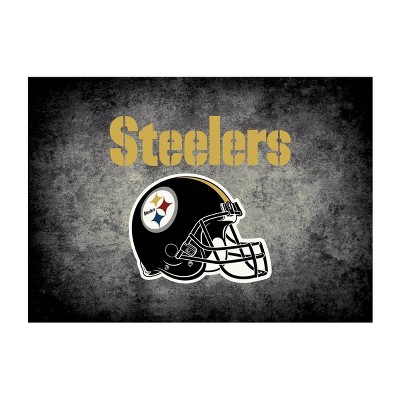 NFL Pittsburgh Steelers 4'x6' Distressed Rug