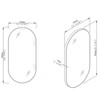 18 x 35 Inch Oval Black AL-Alloy Metal Frame Bathroom Mirrors for Over Sink, Wall-Mounted HD Bathroom Vanity Mirror with PVC Backboard - 4 of 4