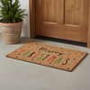 HomeRoots 24" X 36" Brown Black And Green Merry Christmas Outdoor Coir Door Mat - 2 of 4