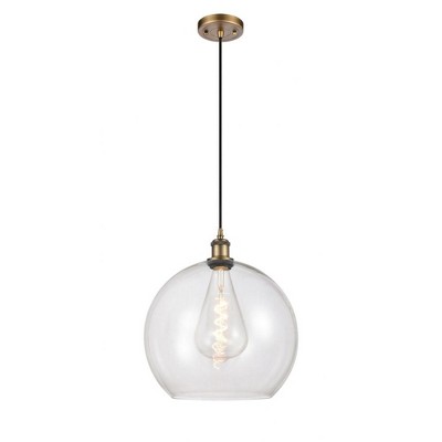 Athens - 1 Light Pendant In Industrial Style-18.38 Inches Tall and 13.75 Inches Wide