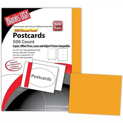 Blanks/USA Bristol Digital Postcard 5 1/2 x 4 1/4 Goldenrod 125/Pack PC35B64GO