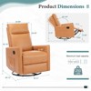 GlasFlength Seating Sets, Manual Recliner Chair Single Sofa, Massage and Heating, for Living Room, Orange, 25.2"*29.2"*38.7" - 4 of 4