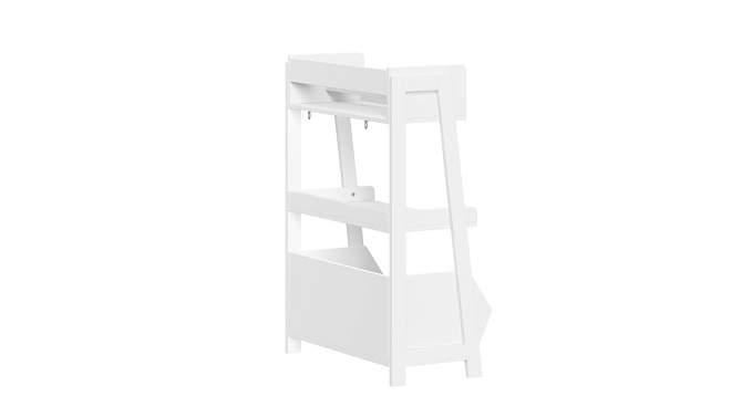 Kids&#39; 3 Tier Ladder Shelf with Bookrack and Toy Organizer White - RiverRidge Home, 2 of 10, play video