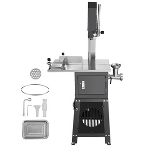 VEVOR Commercial Electric Meat Bandsaw, 550W Stainless Steel Vertical Bone Sawing Machine, 19.1"x15" Workbench, 7.09 Inch Cutting Thickness, Grey - 1 of 4