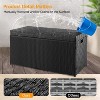 VINGLI 132 Gallon Outdoor Storage Box, Patio Rattan Deck Box, Wicker Storage Bench for Indoor, Outdoor, Pool, Balcony, Yard, Garden, Black - 4 of 4