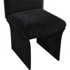 Meridina Furniture,Shaw Black Chenille Fabric Upholstered Dining Chair - 4 of 4