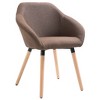 vidaXL Dining Chairs 4 pcs Brown Fabric - 3 of 4