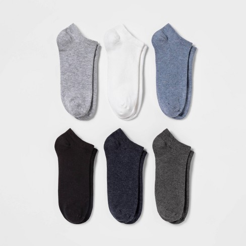 Women's 6pk Low Cut Socks - A New Day™ Denim Assorted Colors 4-10 : Target