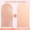 Round Top Fitted Sequin Arch Cover–With Zipper, Ideal for Outdoor Events, Weddings,Birthdays & Party Decor - 2 of 4