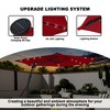 Clihome 10 Ft.Outdoor Patio Cantilever Umbrella with 360 Degrees Rotation,LED Lights,Waterproof Fade-Resistant Canopy with Cross Base - 4 of 4