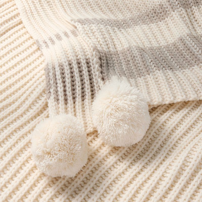 Border Stripe Rib Knit Throw Blanket - Hearth & Hand™ with Magnolia, 3 of 4