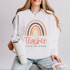 Simply Sage Market Teacher Livin' The Dream Rainbow Lightweight Garment Dyed Sweatshirt - 2 of 4