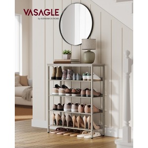 5 - Tier Freestanding Industrial Shoe Rack for Entryway - Adjustable with Storage Shelves & Spacious Top - 1 of 4