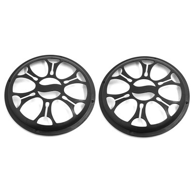 Unique Bargains Car Speaker Hollow Mesh Sub Woofer Subwoofer Grill Cover Black  9" 2Pcs
