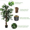 Tangkula 4Ft Artificial Ficus Tree Fake Greenery Plant Home Office Decoration - 4 of 4