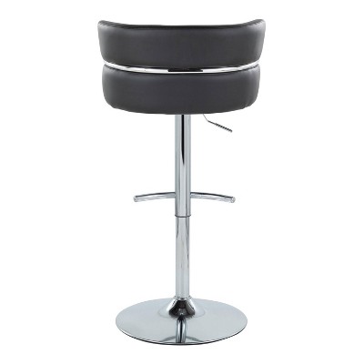Cinch Adjustable Black Metal Swivel Barstools, Set of 2